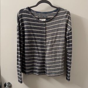 Anthropologie Textured Knit Sweater in Black and Cream